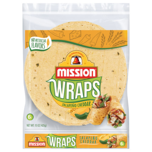 Mission Wraps, Jalapeno Cheddar