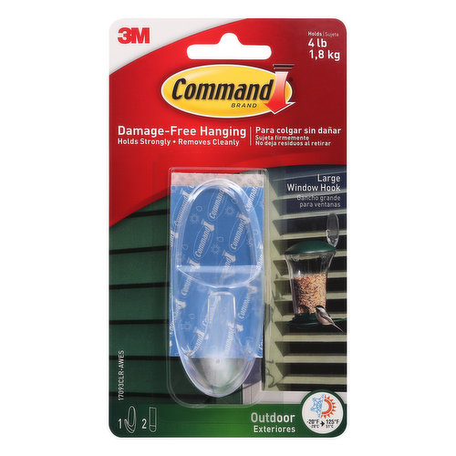 COMMAND Window Hook, Outdoor, Large