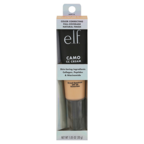 e.l.f. Camo CC Cream, Broad Spectrum SPF 30, Light 240W