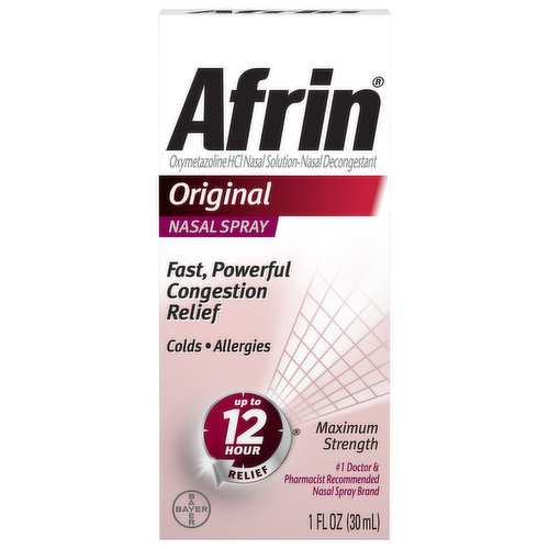 Afrin Nasal Spray, Maximum Strength, Original