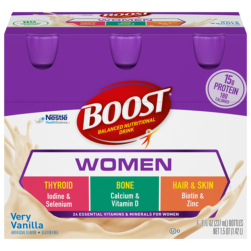 Boost Balanced Nutritional Drink, Very Vanilla, Women