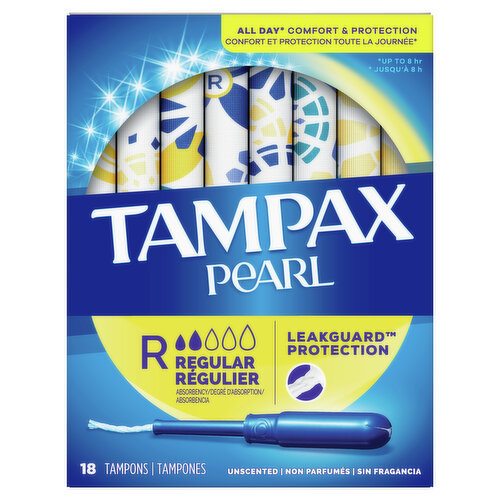 Tampax Pearl Tampax Pearl Tampons, Regular 18 Ct