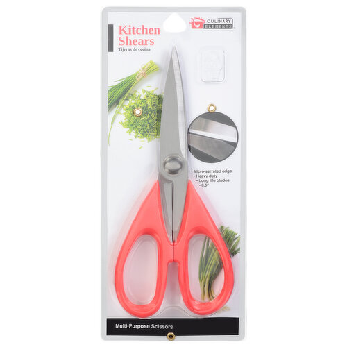 Kitchen Shears with Blade Cover, Stainless Steel Scissors for Herbs, Chicken, Meat & Vegetables, Black