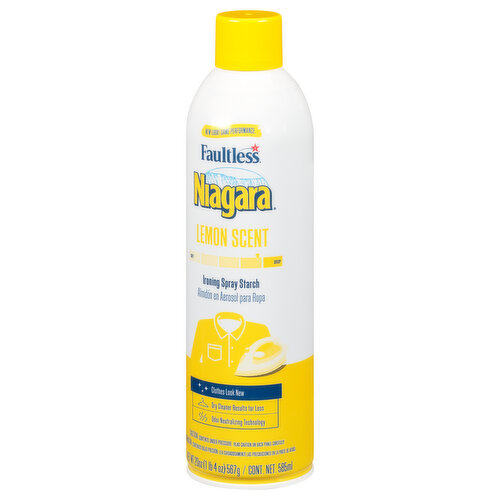 Faultless Niagara Lemon Scent Ironing Spray Starch 20 Oz