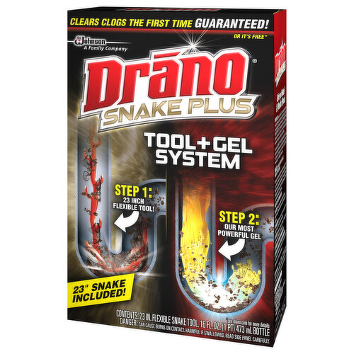 Drano Snake Plus Tool + Gel System, 16 oz 