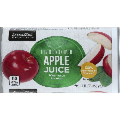 120% daily value of vitamin C per serving. 110 calories per 8 fl oz serving. Contains 100% juice. essentialeveryday.com.