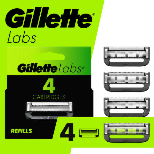 Gillette GilletteLabs Razor Blade Refills, 4 Refills