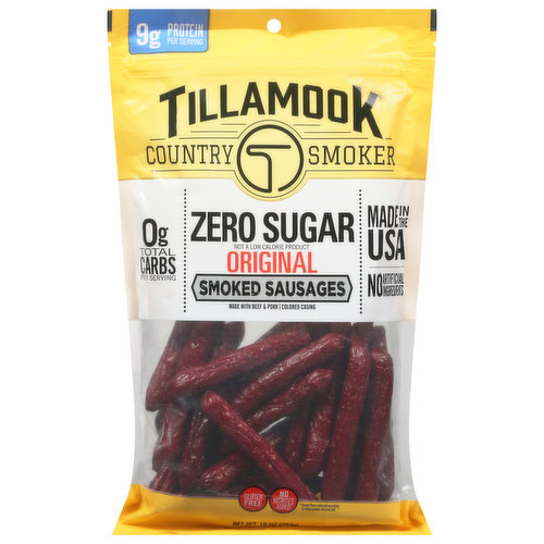 Tillamook Smoked Sausages, Zero Sugar, Original