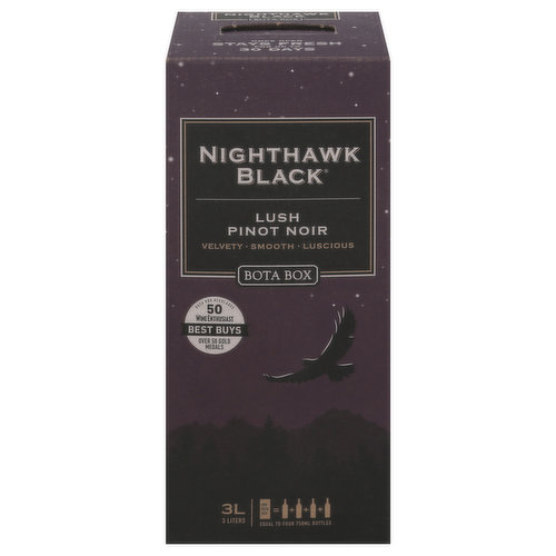 Bota Box Nighthawk Black Pinot Noir, Lush