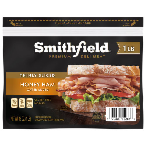 Smithfield Ham, Honey, Thinly Sliced