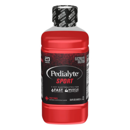 Pedialyte Electrolyte Solution Fruit Punch Ready-to-Drink