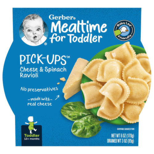 Gerber Mealtime for Toddler Ravioli, Cheese & Spinach, Toddler (12+ Months)