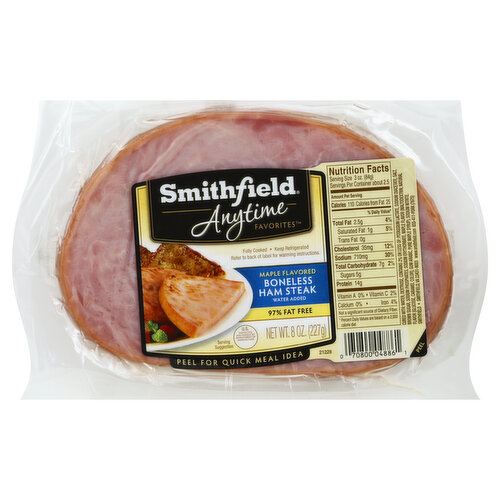 Smithfield Anytime Favorites Ham Steak, Boneless, Maple Flavored