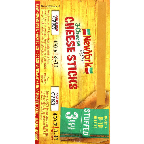 New York Bakery Cheese Sticks, 3-Cheese