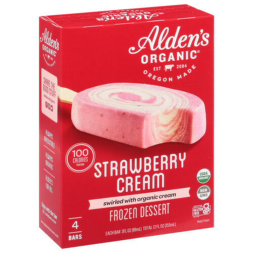 Alden's Organic Frozen Dessert, Strawberry Cream