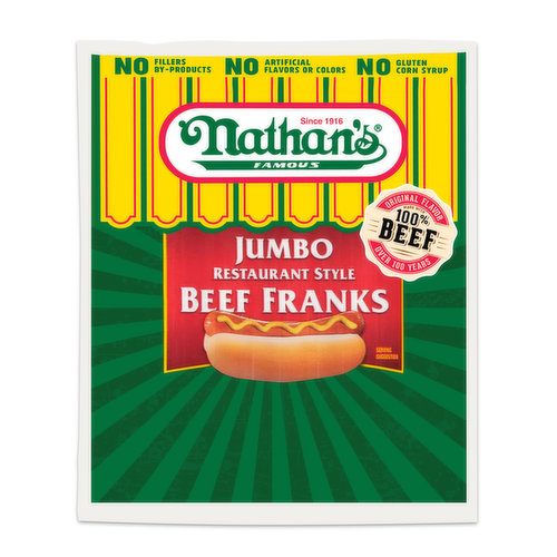 Nathan's Nathan's Famous Jumbo Restaurant Style Beef Franks