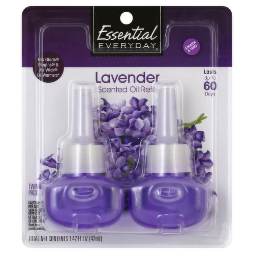 Essential Everyday Scented Oil Refills, Lavender, Twin Pack