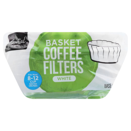 ESSENTIAL EVERYDAY Coffee Filters, Basket, White