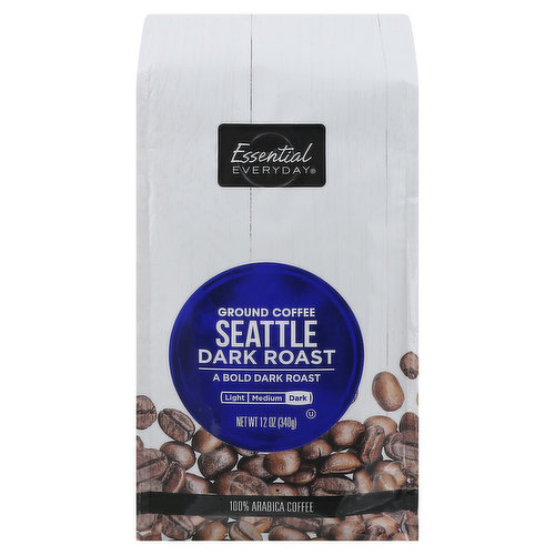 Essential Everyday Coffee, Ground, Seattle, Dark Roast, Restaurant Blend