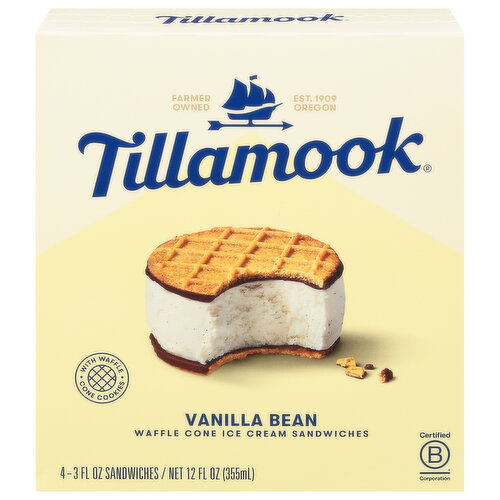 Tillamook Ice Cream Sandwiches, Vanilla Bean