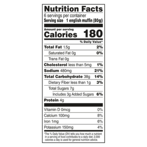 Glutino English Muffins, Gluten Free, Original