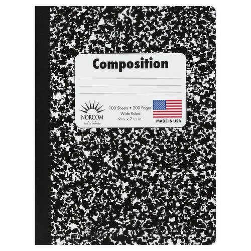 Norcom Composition, Wide Ruled, 100 Sheets