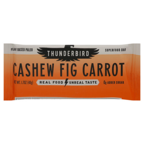 Thunderbird Superfood Bar, Cashew Fig Carrot