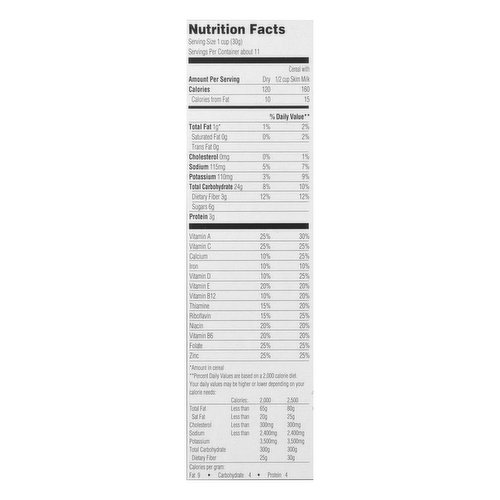 oreo cereal nutrition facts