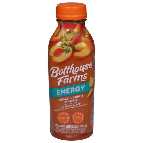 Bolthouse Farms Juice Smoothie, Energy, Peach Carrot Mango