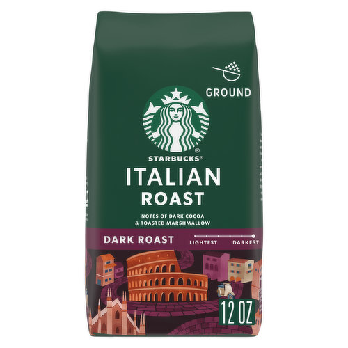 Starbucks Ground Coffee, Italian Roast, Dark Roast