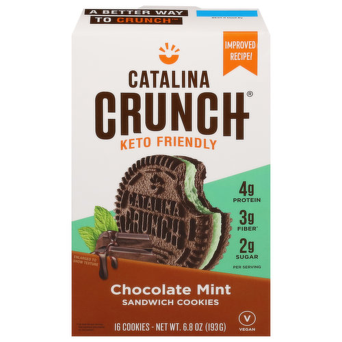 Catalina Crunch Sandwich Cookies, Keto Friendly, Chocolate Mint