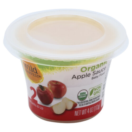 Wild Harvest Baby Food, Organic, Apple Sauce, 2 (6 Months & Up)