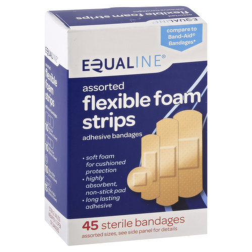 Equaline Bandages, Adhesive, Flexible Foam Strips, Assorted