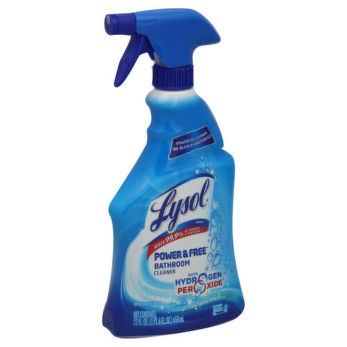 Lysol Power & Free Bathroom Cleaner, with Hydrogen Peroxide, Cool Spring Breeze Scent