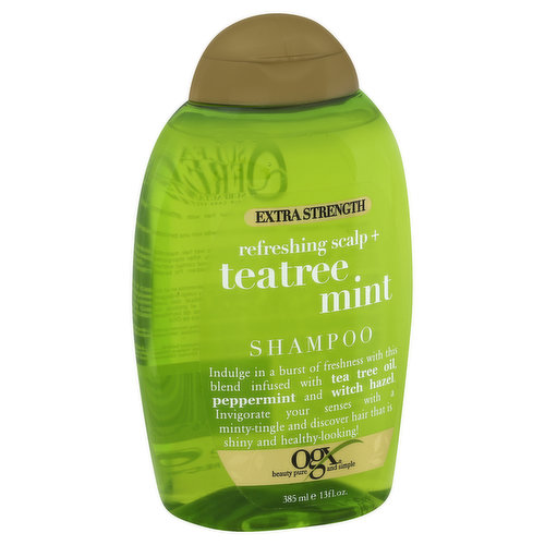 OGX Shampoo, Extra Strength, Refreshing Scalp + Teatree Mint