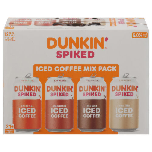 Dunkin' Spiked Iced Coffee, Mix Pack