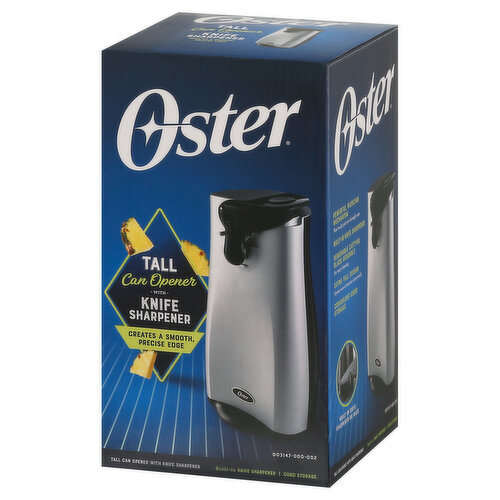 OSTER Extra Tall Electric Can Opener Silver SS/Black FPSTCN1300