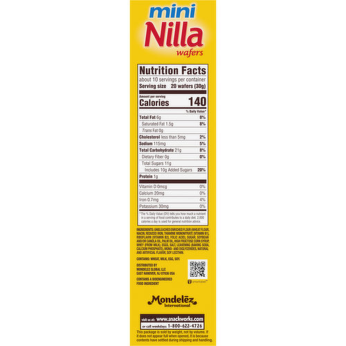 NILLA WAFER Mini Vanilla Wafer Cookies