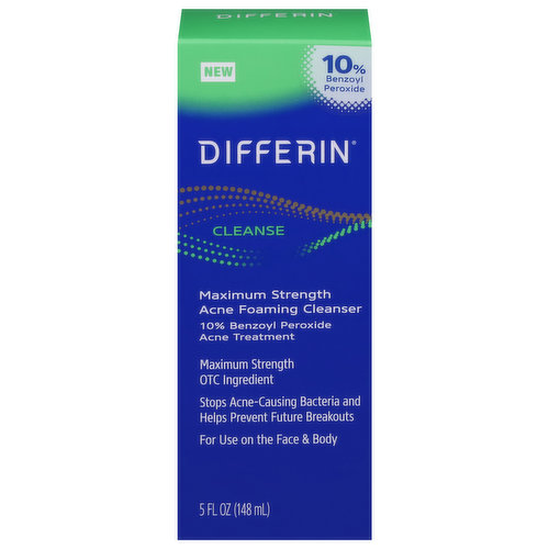 Differin Acne Foaming Cleanser, Maximum Strength, Cleanse