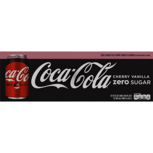 coca cola cherry zero 12pk 12 fl oz cans