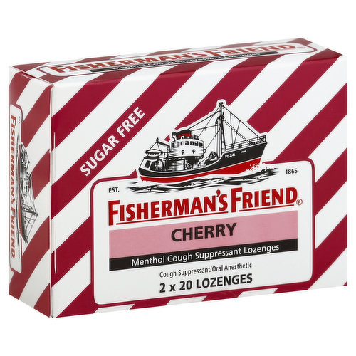Fisherman's Friend Cough Suppressant/Oral Anesthetic, Sugar Free, Lozenges, Cherry