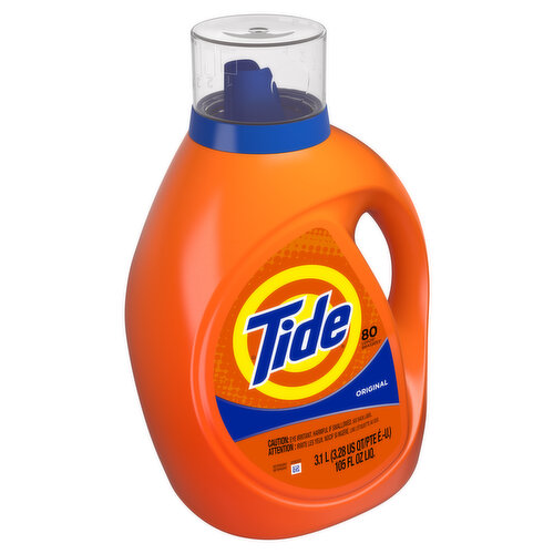 Tide Liquid Laundry Detergent, Original, 105 fl oz, 80 Loads