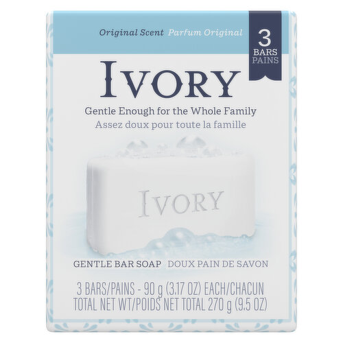 Ivory Ivory Bar Soap Notes of Aloe 3.17 oz., 3 Count