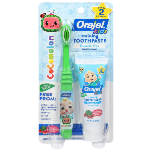 Orajel Kids Training Toothpaste, Natural Watermelon, Cocomelon