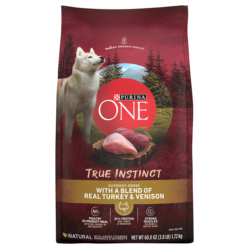 Purina One True Instinct Dog Food, Natural, With a Blend of Real Turkey & Venison, Adult