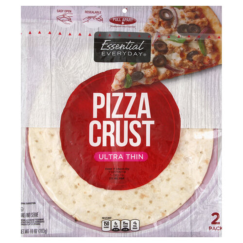 ESSENTIAL EVERYDAY Pizza Crust, Ultra Thin, 2 Pack