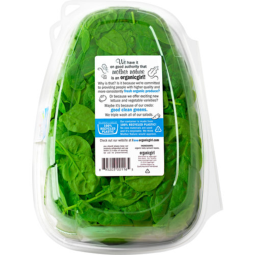 Organicgirl Baby Spinach, Family Size