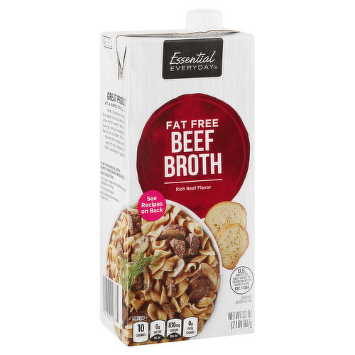 Essential Everyday Broth, Fat Free, Beef