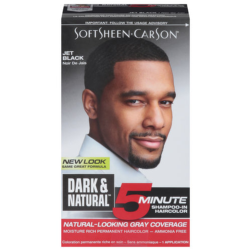 Dark & Natural Shampoo-in Haircolor, 5 Minute, Jet Black