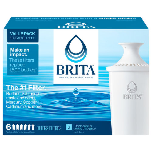 Brita Basic Faucet Mount Water Filtration System, BPA-Free Faucet Water  Purifier, Replaces 2,250 Plastic Water Bottles a Year, Lasts Four Months or  100 Gallons, Kitchen Accessories - Faucet Mount Water Filters 